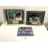 SIGNED EDITION OF SIX BRIGHTON AND HOVE ALBION PLAYERS BOOK 'LIVING THE DREAM' WITH A FRAMED AND