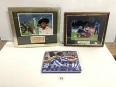 SIGNED EDITION OF SIX BRIGHTON AND HOVE ALBION PLAYERS BOOK 'LIVING THE DREAM' WITH A FRAMED AND