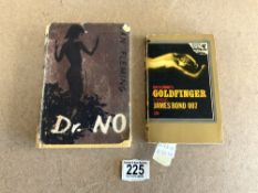 IAN FLEMING DR NO DATED 1958 EDITION BY THE BOOK CLUB WITH GOLDFINGER JAMES BOND 007 ISSUED 1961