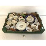 MIXED CERAMICS INCLUDES IRISH PARIAN, ROYAL WORCESTER AND MORE