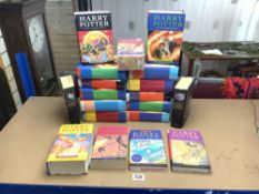 HARRY POTTER BOOKS WHICH INCLUDES 14 FIRST EDITION HARDBACKS