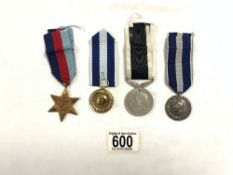 THREE MEDALS 1939-1945 STAR GREEK MEDALS AND NEW ZELAND 1935-1945 MEDAL