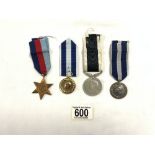 THREE MEDALS 1939-1945 STAR GREEK MEDALS AND NEW ZELAND 1935-1945 MEDAL