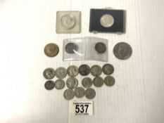 A QUANTITY OF AMERICAN COINS - VARIOUS.