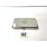 HALLMARKED SILVER DOUBLE CIGARETTE CASE DATED 1918 BY WILLIAM HENRY SPARROW 14.5CM 220 GRAMS