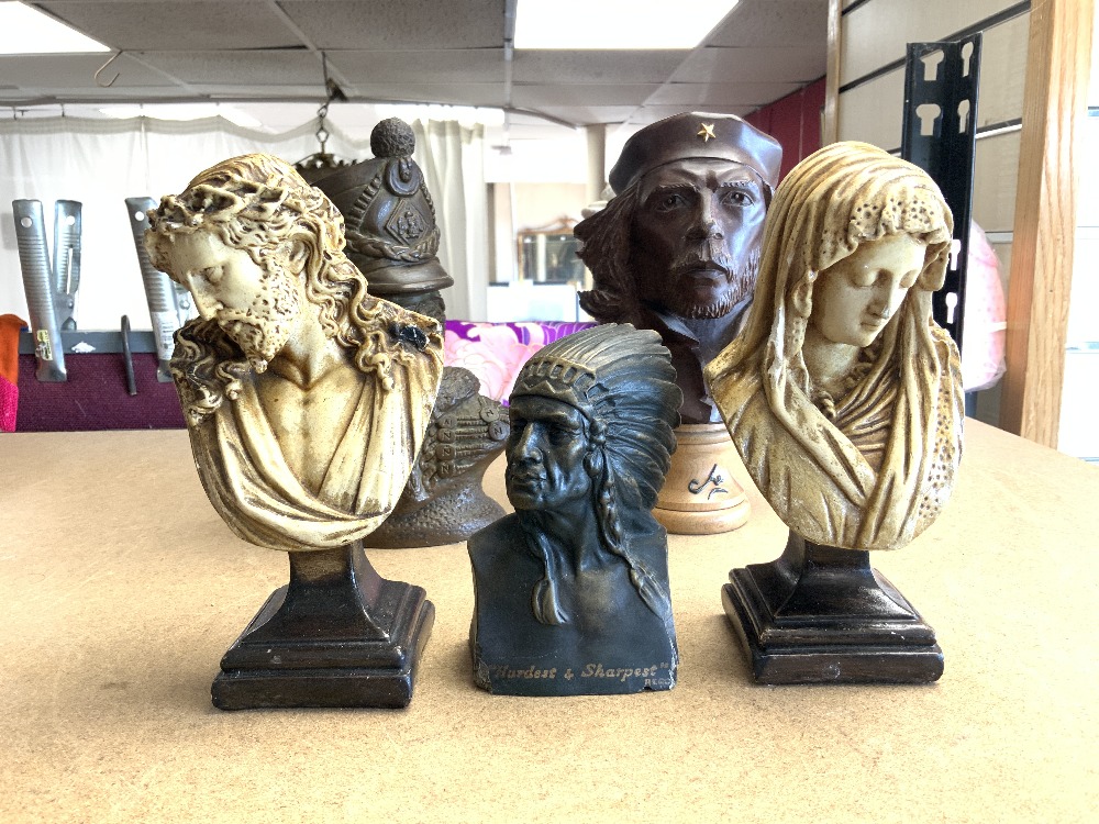 QUANTITY OF BUSTS INCLUDES RELIGIOUS AND ICONIC FIGURES LARGEST 21CM - Image 2 of 3