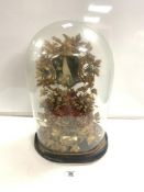 VICTORIAN DIORAMA GILDED BIRDS MIRRORS AND MORE A/F 52CM