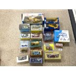 QUANTITY BOXED MODEL CARS, MODELS OF YESTERYEAR, CORGI CLASSICS, AND MORE.
