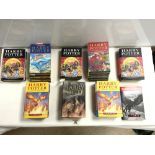 HARRY POTTER BY J K ROWLING HARDBACKS AND PAPERBACKS; ALL HARDBACKS FIRST EDITIONS