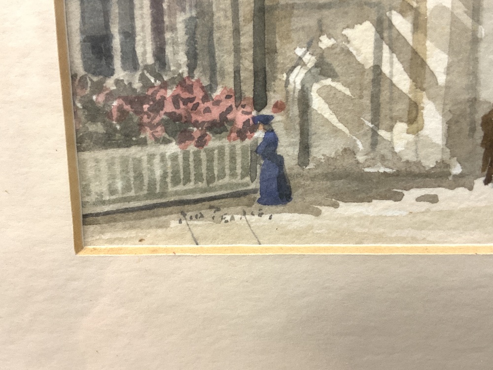 A PAIR OF WATERCOLOUR DRAWINGS - VIEWS OF ROYAL PAVILLION BRIGHTON WITH FIGURES, SIGNED ....... - Image 5 of 5