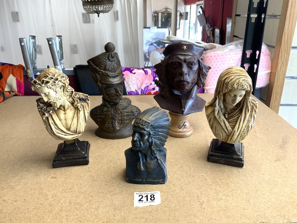 QUANTITY OF BUSTS INCLUDES RELIGIOUS AND ICONIC FIGURES LARGEST 21CM