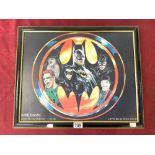 FRAMED DARK KNIGHT LIMITED EDITION 379/500 ARTWORK PRINT BY ROB LARSON 50 X 40 CM.