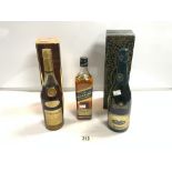 A BOTTLE OF BOLLINGER R.D. 1975 IN PRESENTATION BOX, BOTTLE OF COGNAC HENNESSEY V.S.O.P. AND A
