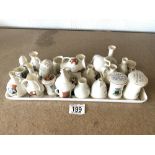 A QUANTITY OF CRESTED CHINA.