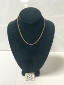 A 375 HALLMARKED GOLD NECKLACE, 4 GMS.