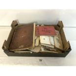 BOX OF EARLY EPHEMERA INCLUDES LETTERS, PHOTOGRAPHS AND MORE