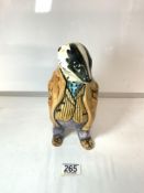 A WIND IN THE WILLOWS BADGER FIGURE - BY DAVID SHARP POTTERY RYE, 24 CMS.