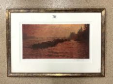 SIGNED LIMITED EDITION ROLF HARRIS PRINT 224/695 FRAMED AND GLAZED