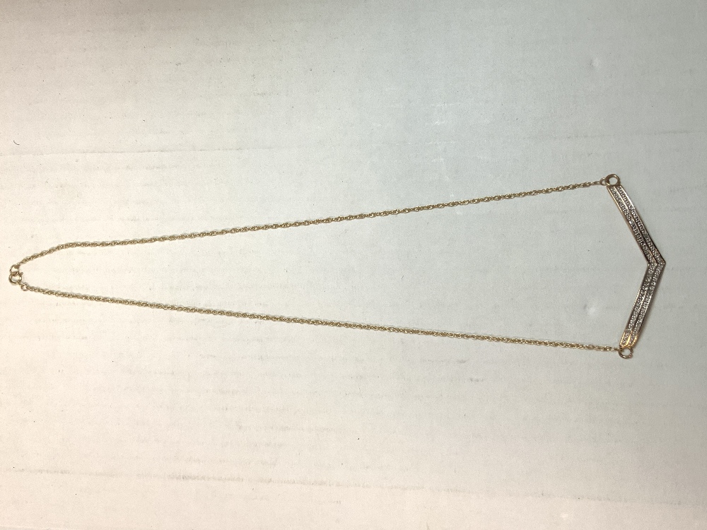 375 GOLD NECKLACE AND 375 GOLD PENDANT 4.5 GRAMS - Bild 2 aus 5