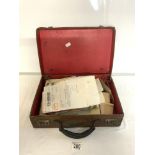 QUANTITY OF EPHEMERA, MOSTLY 1950s, NEWSPAPERS, LETTERS, CHEQUE BOOKS AND MORE.