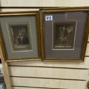TWO FRAMED AND GLAZED PHOTOGRAPHS OF GENTLEMEN IN THEIR MILITARY UNIFORM LARGEST 34 X 29CM