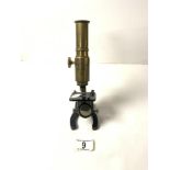 ANTIQUE BRASS AND IRON STUDENTS MICROSCOPE, BY GALL LEMBKE - NEW YORK.