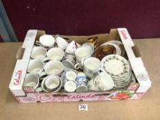 ROYAL ALBERT SWEET ROMANCE CUPS AND SAUCERS, ROYAL DOULTON EXPRESSIONS CUPS AND SAUCERS AND MORE.