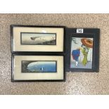 PAIR OF JAPANESE HANDPAINTED WATERCOLOURS OF A PHEASANT AND DUCK SIGNED MATSUMOTO STUDIO WITH A
