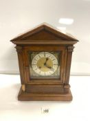 TING TANG STRIKING GERMAN MANTLE CLOCK WITH PENDULUM NO KEY 39CM