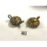 MINIATURE CHINESE TEAPOT'S CERAMIC A/F AND CLOISONNE 11CM