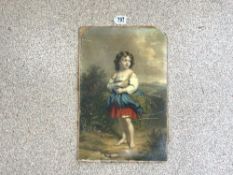 UNFRAMED OLEGRAPH OF A YOUNG CHILD
