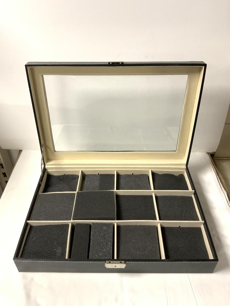 TWO PORTABLE JEWELLERY DISPLAY CASES, 43X29, AND A SMALL CARRY CASE. - Image 4 of 4