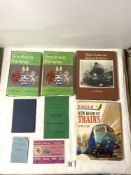 TWO BOOKS, THE HISTORY OF SOUTHERN RAILWAY, STEAM TRAIN AT BRIGHTON, TICKET AND BOOKLETS.