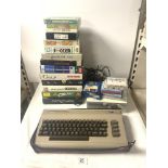 1980s COMMODORE 64 COMPUTER, AND POWER PACK, A 1530 DATASSETTE UNIT, MODEL C2N IN BOX, AMIGA DISK