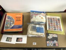 STANLEY GIBBONS CATOLOGUE, 2 BAGS LOOSE STAMPS, HISTORY OF WORLD WAR II COVERS AND MORE, TWO