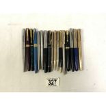 PARKER 25 14 CT NIB FOUNTAIN PEN, WATERMANS FOUNTAIN PEN, SHAEFFER FOUNTAIN PEN, AND PARKER