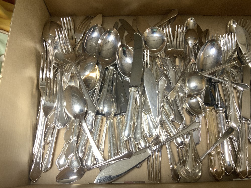 A CANTEEN OF SHEFFIELD EPNS PLATED CUTLERY. - Image 2 of 3