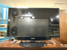 SONY 42-INCH HDMI TV, A SAMSUNG 22-INCH TV. WITH REMOTES, WITH ONE OTHER TV