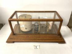 NEGRETTI & ZAMBRA - LONDON BAROGRAPH, " REGENCY " JEWELLED MOVEMENT , R/11946, IN A GLAZED OAK