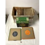 QUANTITY OF 45 RPM RECORDS, INCLUDES BEATLES COLLECTION BOX SET, THE TROGGS, JOHNNY CASH AND MORE.