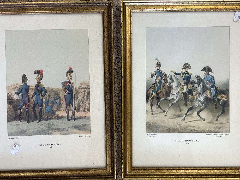 FOUR EARLY MILITARY PRINTS LARGEST 50 X 40CM ALL FRAMED AND GLAZED - Image 2 of 9