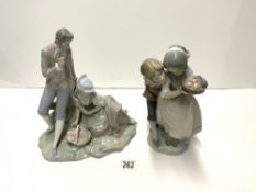 LLADRO FIGUREM- PASTORAL, 30 CMS, AND ANOTHER CAMINANTE PILLASTRE, 29CMS.