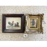 TWO PIECES OF NEEDLEWORK BOTH FRAMED AND GLAZED LARGEST 26 X 22CM