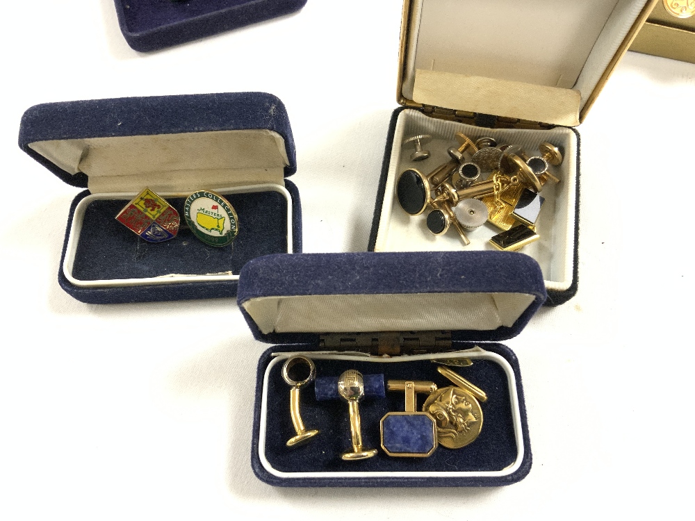 QUANTITY OF CUFFLINKS AND TIE PINS IN BOXES. - Image 2 of 6