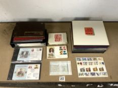 FOUR BRIGHTON ALBUMS OF BRIGHTON FIRST DAY COVERS, OTHER FIRST DAY COVERS, AND ROYAL MAIL STAMP