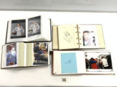FOUR PHOTOGRAPH ALBUMS CONTAINING MOSTLY FORMULA ONE DRIVERS MANY WITH AUTOGRAPHS - DAMON HILL,