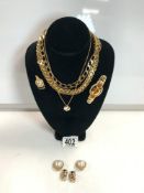 CHRISTIAN DIOR NECKLACE,GROSSE NECKLACE AND EARRINGS AND CIRO EARRINGS AND MORE