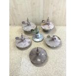 SIX VICTORIAN IRON STREET LAMP POST TOPS FROM BRIGHTON AND HOVE