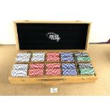 POKER RANGE - BOXED SET OF GAMING CHIPS.