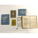 1829 BOOKLET - INSTRUCTIONS ON NEEDLEWORK AND KNITTING WITH SAMPLES WITHIN THE BOOK, AND 3 OTHER